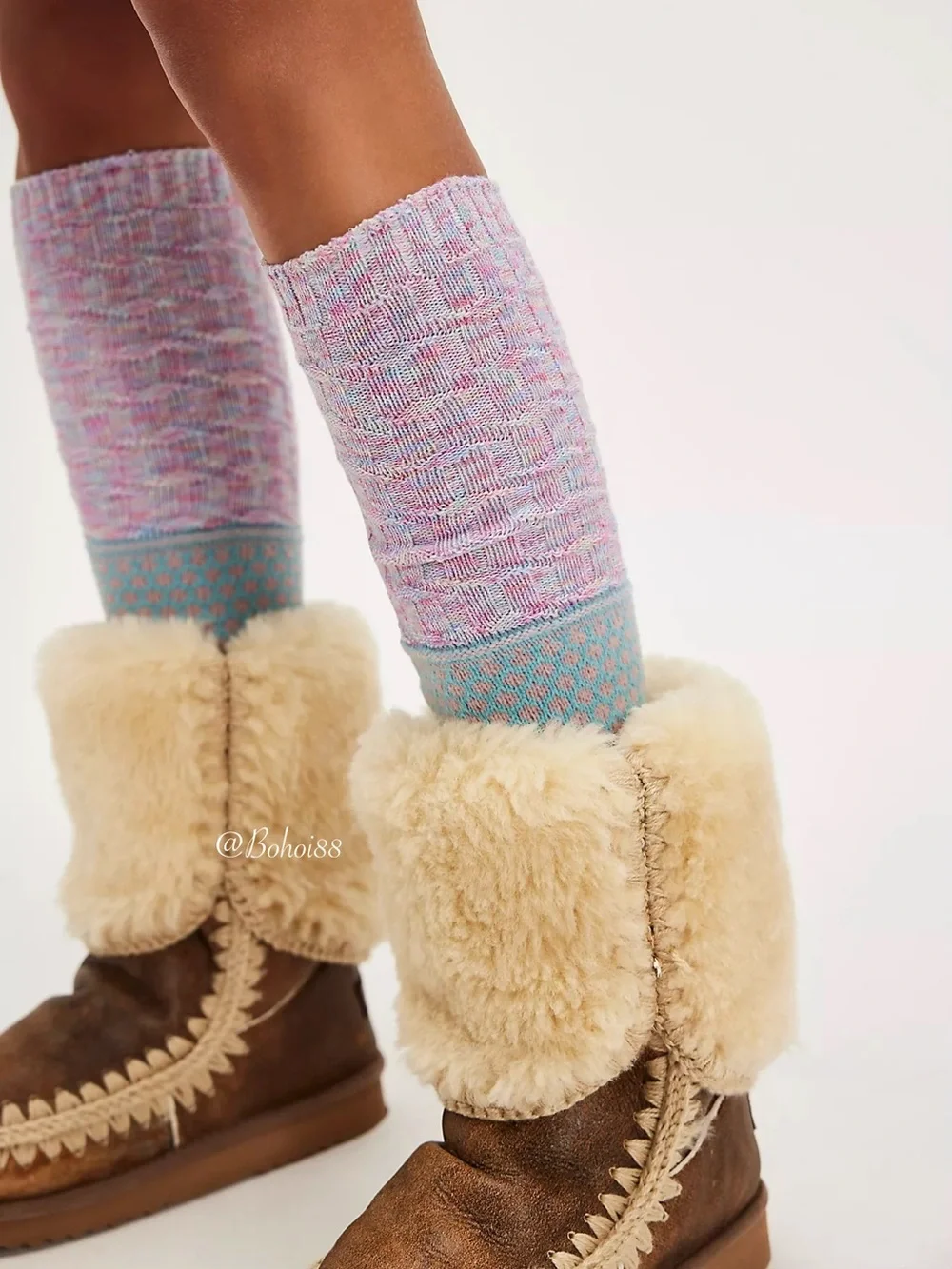 NWT Free People Tonal Marled Knee-High Socks